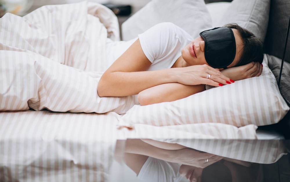 young woman resting bed morning 1